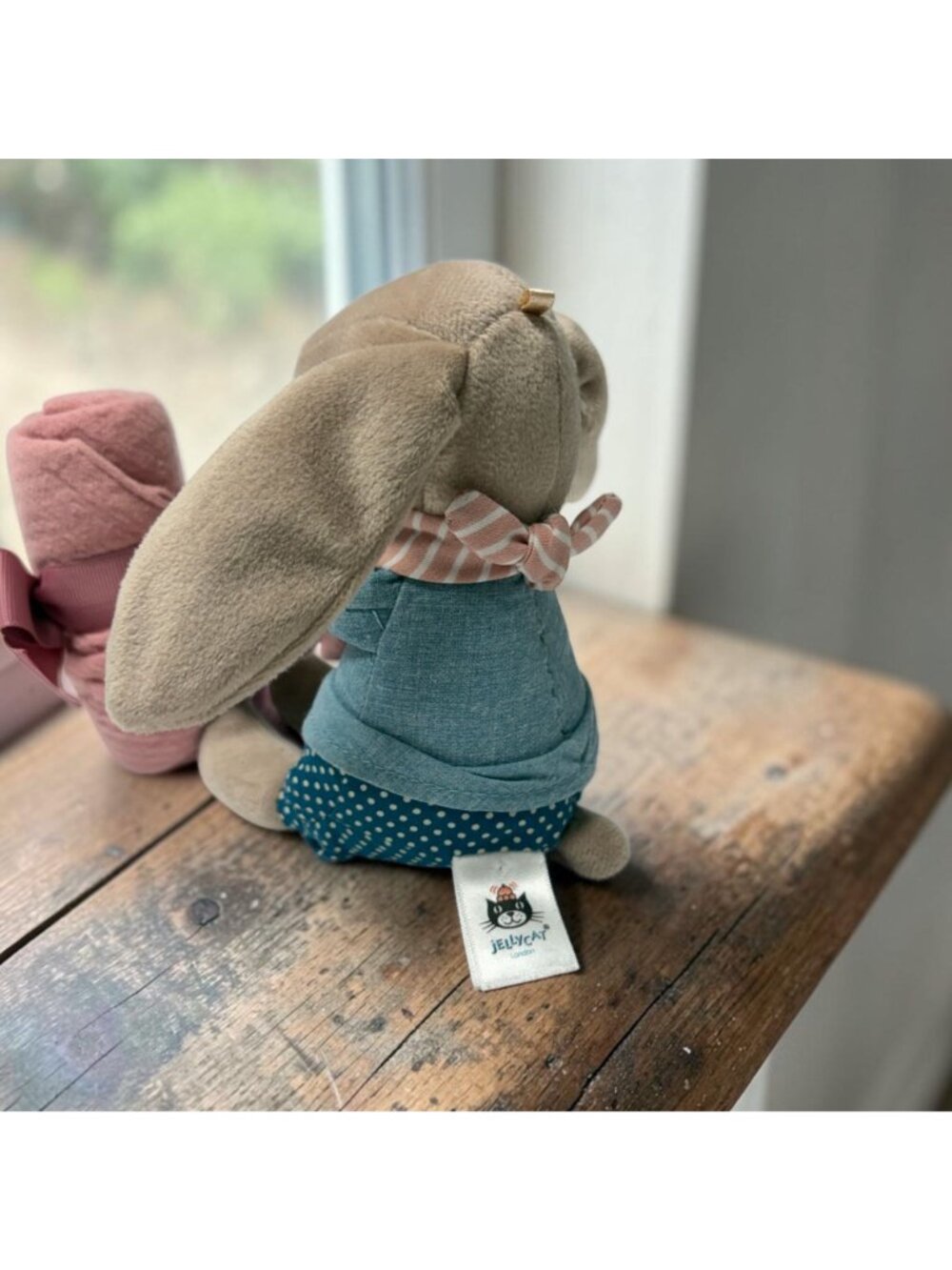 Jellycat Little Rambler Bunny Soother Lovey Blanket Plush Toy NWOT Baby Precious - Picture 7 of 8